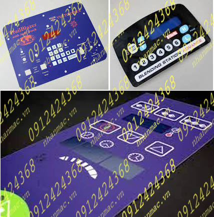 MBRS2- Tấm phủ đồ họa trên Bàn phím nút bấm công tắc màng Membrane Switches - Keypad