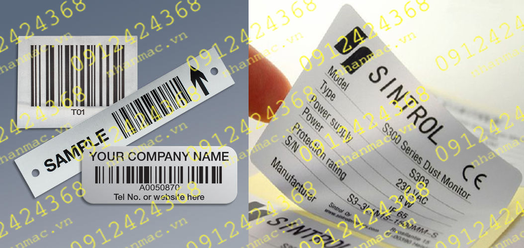 DNC21- Labels tem nhãn mác in trên decal nhôm nhũ thiếc xi bạc được Thiên lương giao hàng tận tay khách hàng bằng mạng lưới giao hàng tin cậy