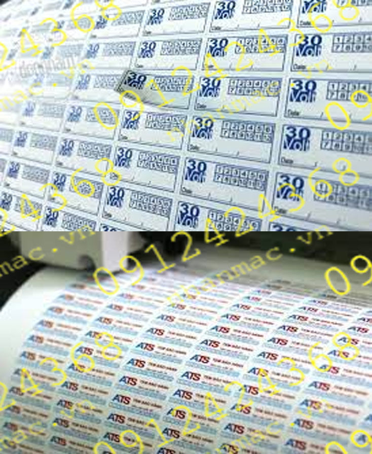 DVN9- Tem Decal vỡ làm nhãn mác niêm phong bảo hành sản phẩm và truy xuất nguồn gốc được TL SX GTCT