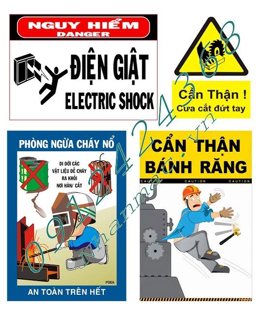 In biển báo an toàn trên mọi chất liệu