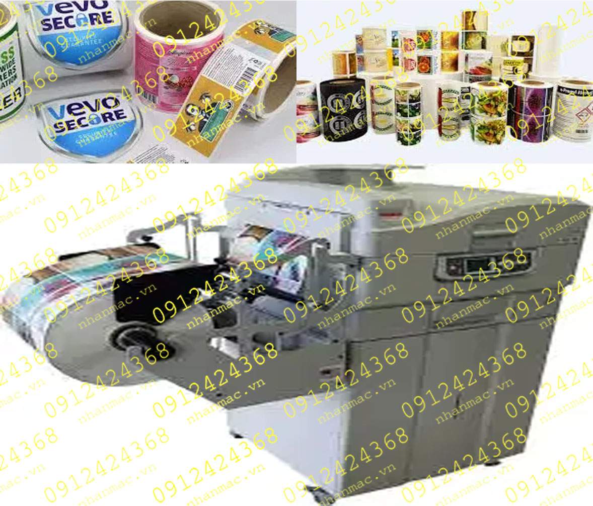 LNC27- Labels tem nhãn mác in cuộn màng nylon decal giấy nhựa vải in ấn KTS