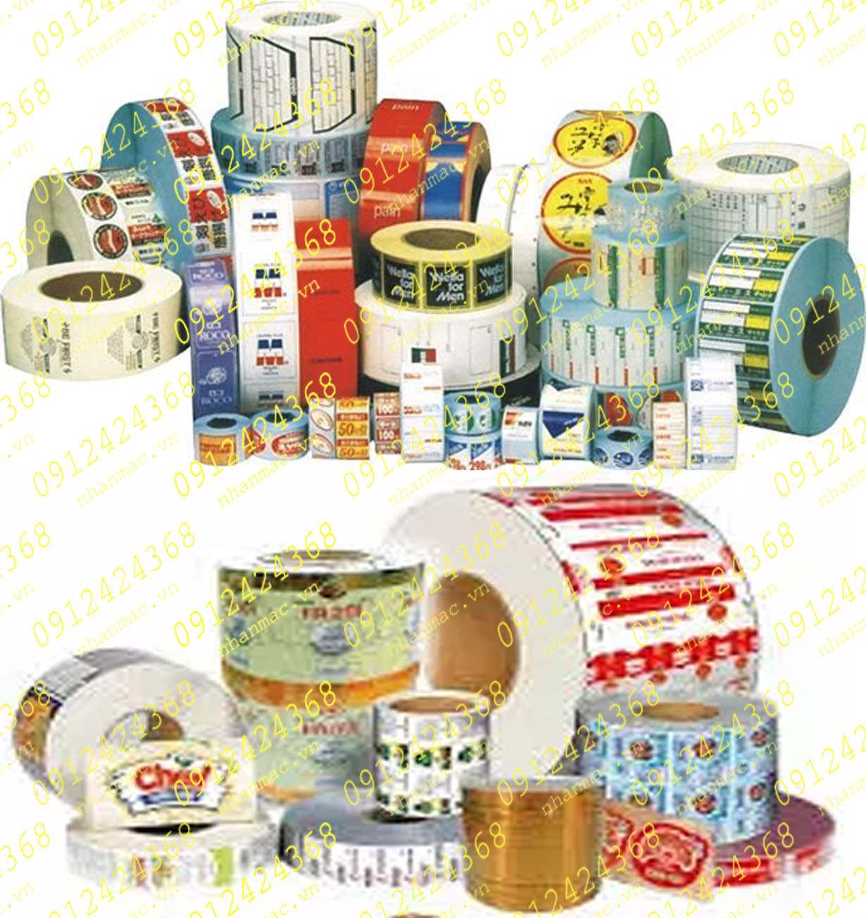 LNC9- Labels tem nhãn mác in cuộn  từ Decal giấy được thiết kế rất đa dạng