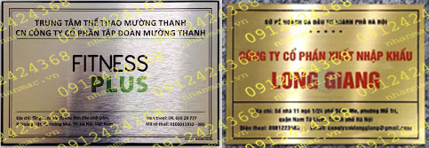 LTM23- Logo tem nhãn mác Tag name plate hợp kim nhôm đồng inox kim loại làm biển số nhà