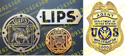 LTM24- Logo tem nhãn mác Tag name plate hợp kim nhôm đồng inox kim loại làm logo cho két sắt