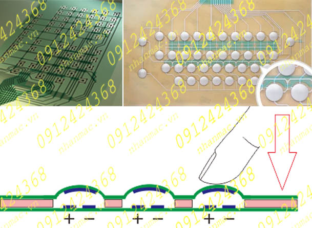 MBRS4- Các tiếp điểm điện được tích hợp trên hệ tống màng mạch in