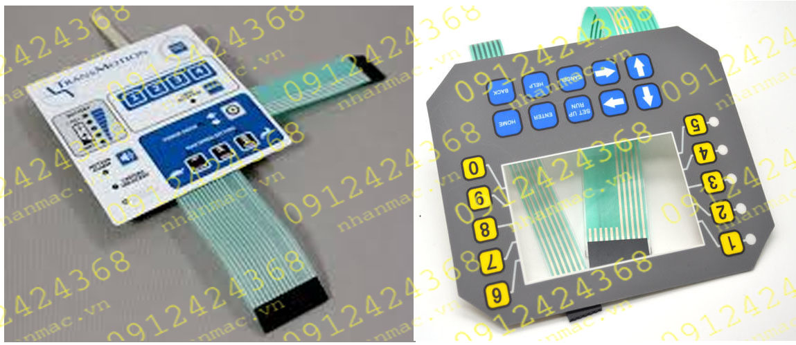 MN24- Màng nhựa nhấn nút nổi in mực dẫn điện làm bàn phím bấm được sử dụng làm phím bấm trong lĩnh vực quân sự
