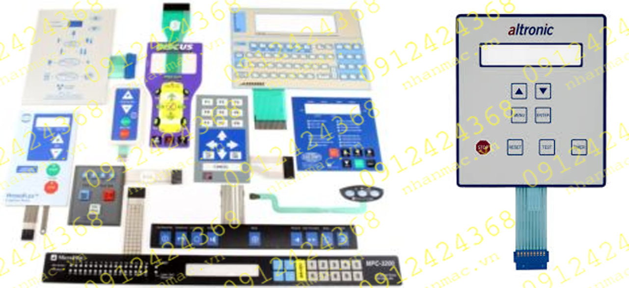 MN29- Màng nhựa nhấn nút nổi in mực dẫn điện làm bàn phím bấm được sử dụng làm phím bấm trong lĩnh vực  Máy chế biến thực phẩm