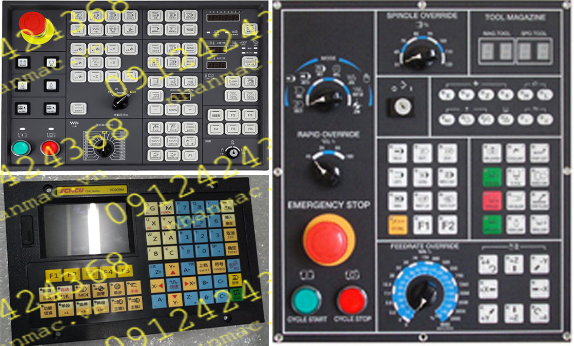 NND13- Tem nhãn mác Decal nút nhấn nổi làm phím bấm chức năng bảng điều khiển máy móc thiết bị UD trong Máy gia công cơ khí