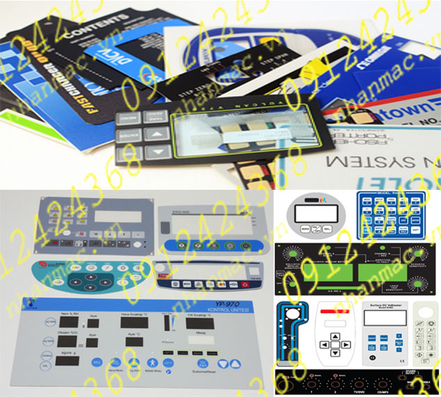NND2- Tem nhãn mác Decal nút nhấn nổi làm phím bấm chức năng bảng điều khiển máy móc thiết bị được SX từ màngPET