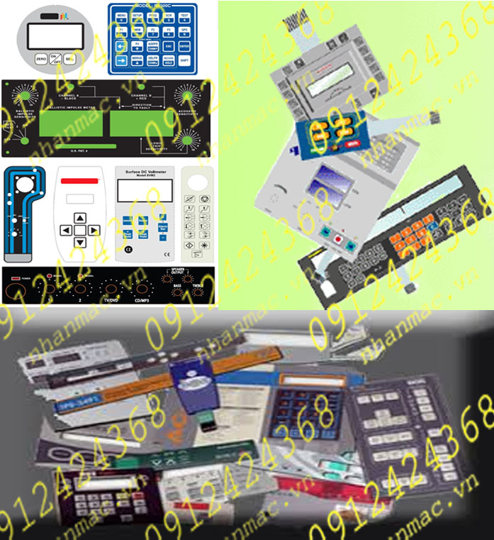 NND23- Tem nhãn mác Decal nút nhấn nổi làm phím bấm chức năng bảng điều khiển máy móc thiết bị là LC của các nhà ĐT