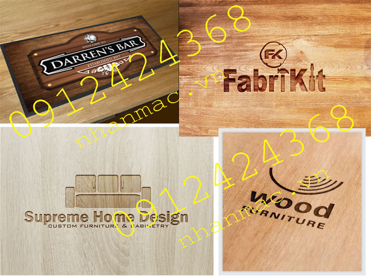 NT15-Tem nhãn mác logo cho đồ nội thất bằng gỗ.