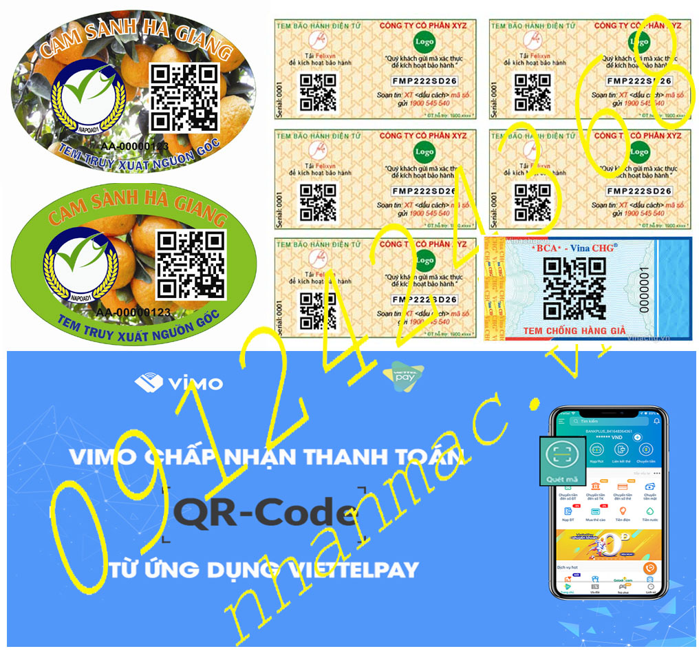 QR11-Tem nhãn mác Decal in mã QR Code động còn nhiều ứng dụng khác