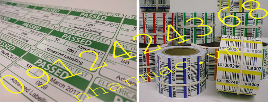 SN4-Tem nhãn mác Decal in số nhảy mã vạch- dữ liệu thay đổi biến đổi khác nhau về nội dung mã số mã vạch