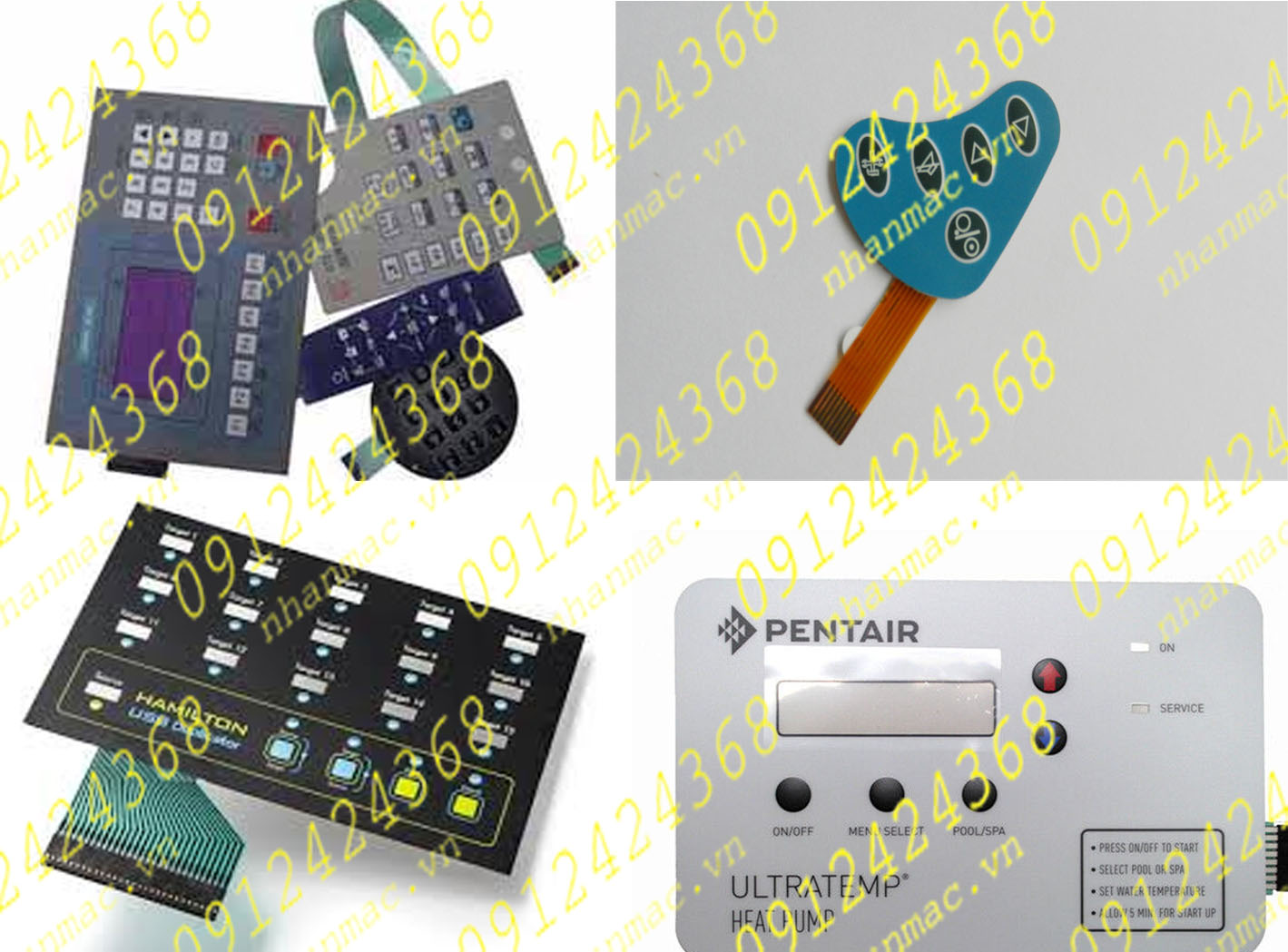 TMB30- Tem nhãn mác Decal mạch dẻo in mực nano bạc làm modul phím nhấn hệ điều khiển được sử dụng làm phím bấm bộ trung tâm điều khiển  trong lĩnh vực  Máy móc nghành y tế