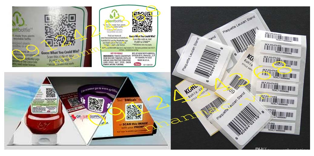 TN5-Tem nhãn mác Decal nhựa ứng dụng làm tem QR code tem Barcode