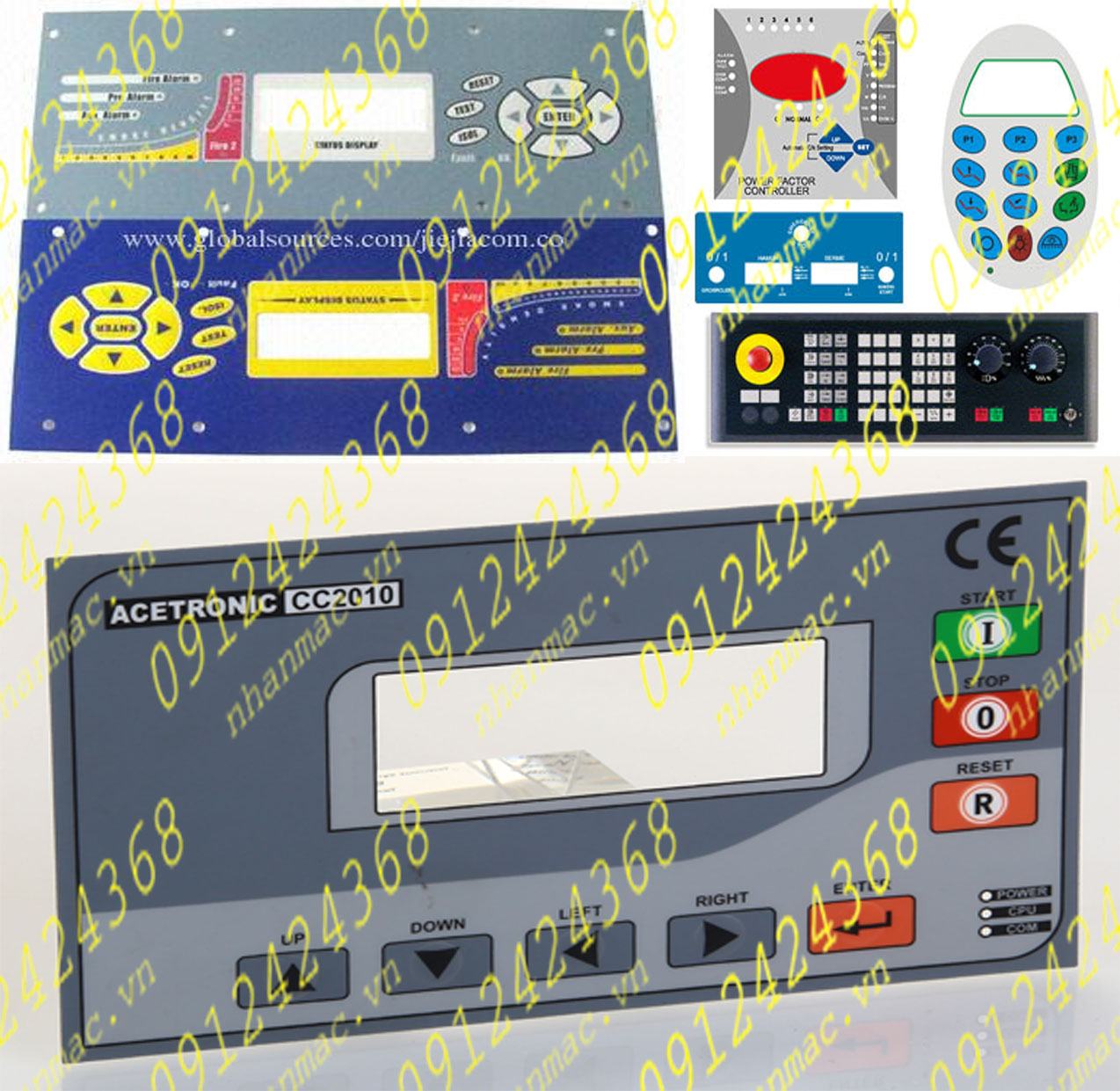 TNE12- Tem nhãn mác Decal nút nhấn nổi làm phím bấm bộ điều khiển máy móc thiết bị  Máy  thực phẩm