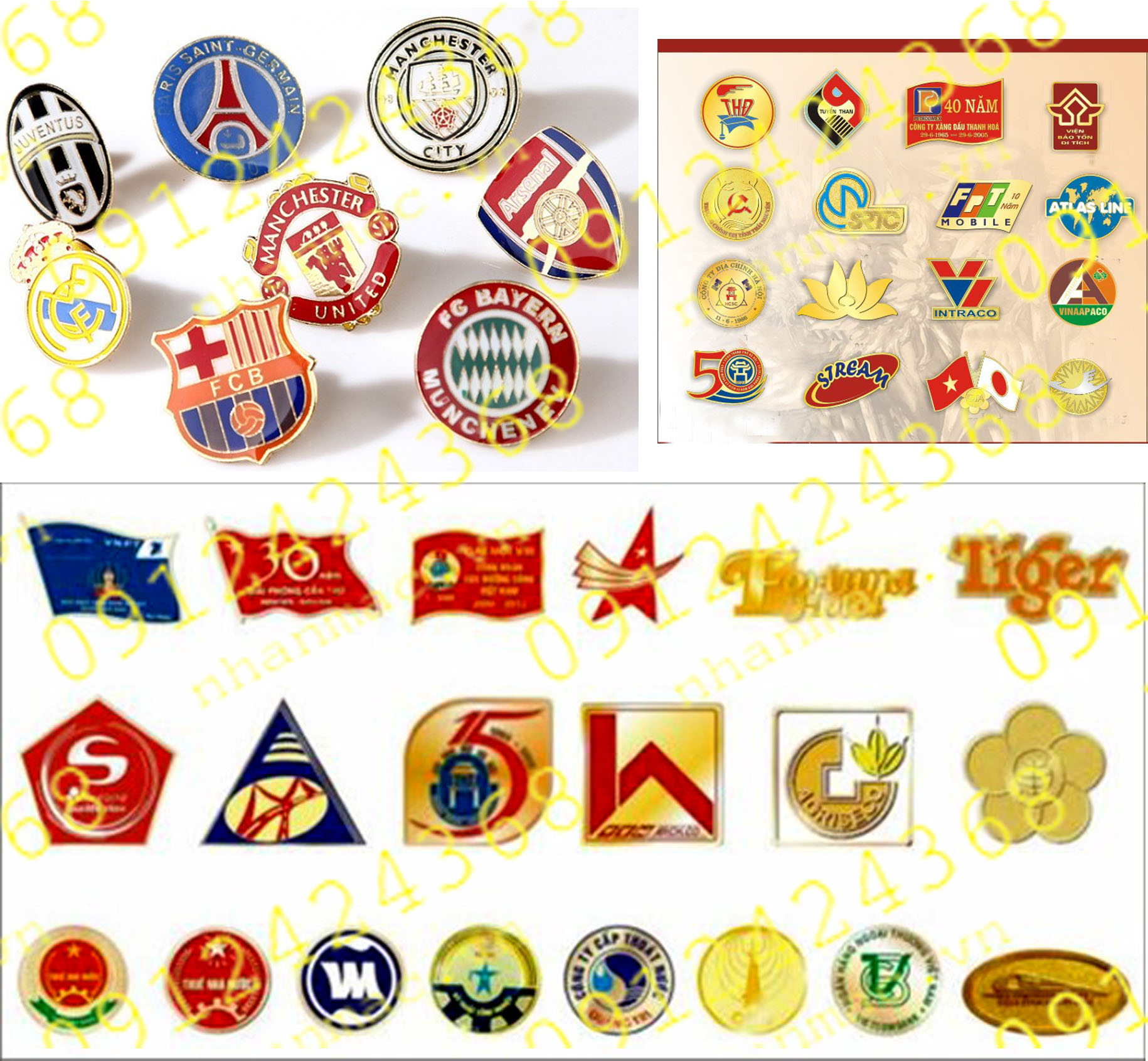 TNN31- Tem nhôm làm logo nhãn mác tag name plate máy móc thiết bị làm huy hiệu huân huy chương